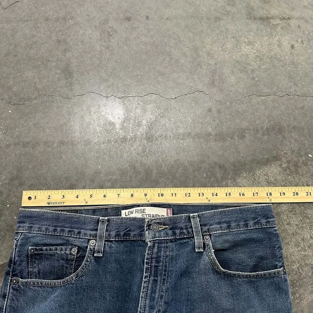 Vintage Levi's 529 Wide Straight Leg Blue Denim Jeans 34x30